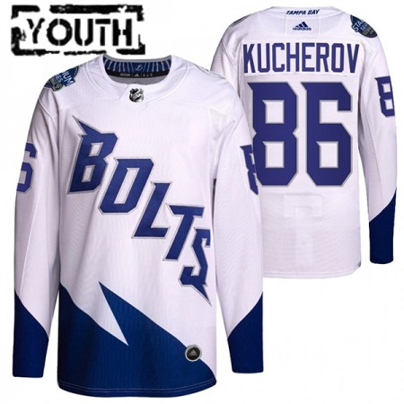 Børn NHL Tampa Bay Lightning Trøje Nikita Kucherov 86 Adidas 2022 Stadium Series Authentic
